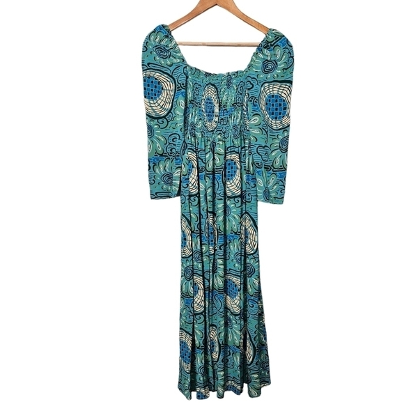 Rhode Phoenix Printed Midi Dress in Aquatic Bloom NWT - Picture 7 of 11